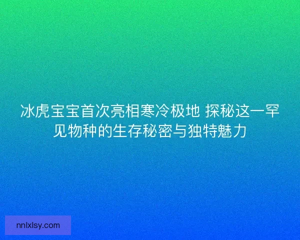 冰虎宝宝首次亮相寒冷极地 探秘这一罕见物种的生存秘密与独特魅力