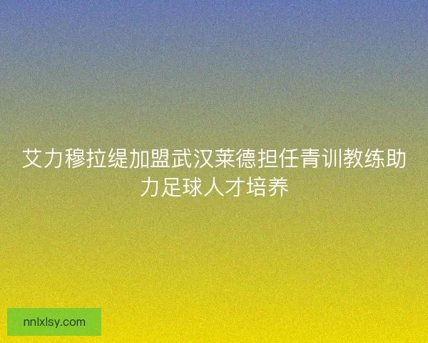 艾力穆拉缇加盟武汉莱德担任青训教练助力足球人才培养